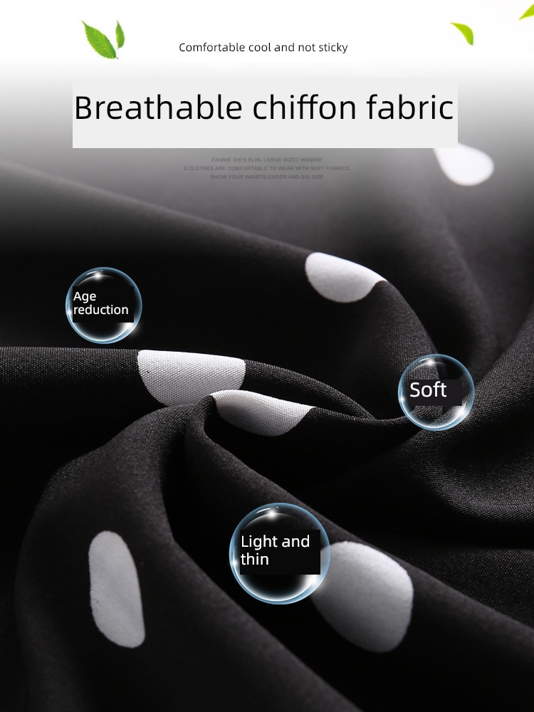 Women's wear The new middle age mom three quarter sleeve Chiffon shirt