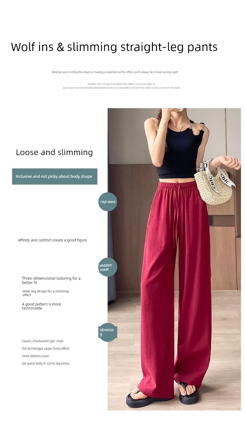 Tall Women's Maternity Pants, Cotton-Linen Wide-Leg Pants, Summer Casual Linen Long Pants, Thin Summer Yamamoto Pants for Women — 9