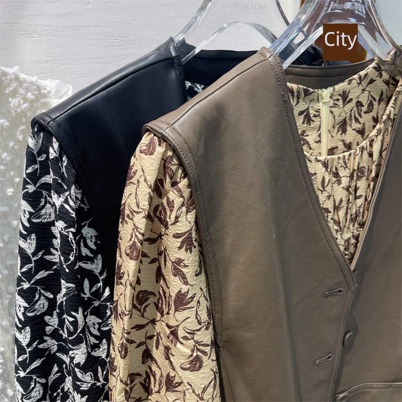 European station Sleeveless cortex unique Two piece set Vest