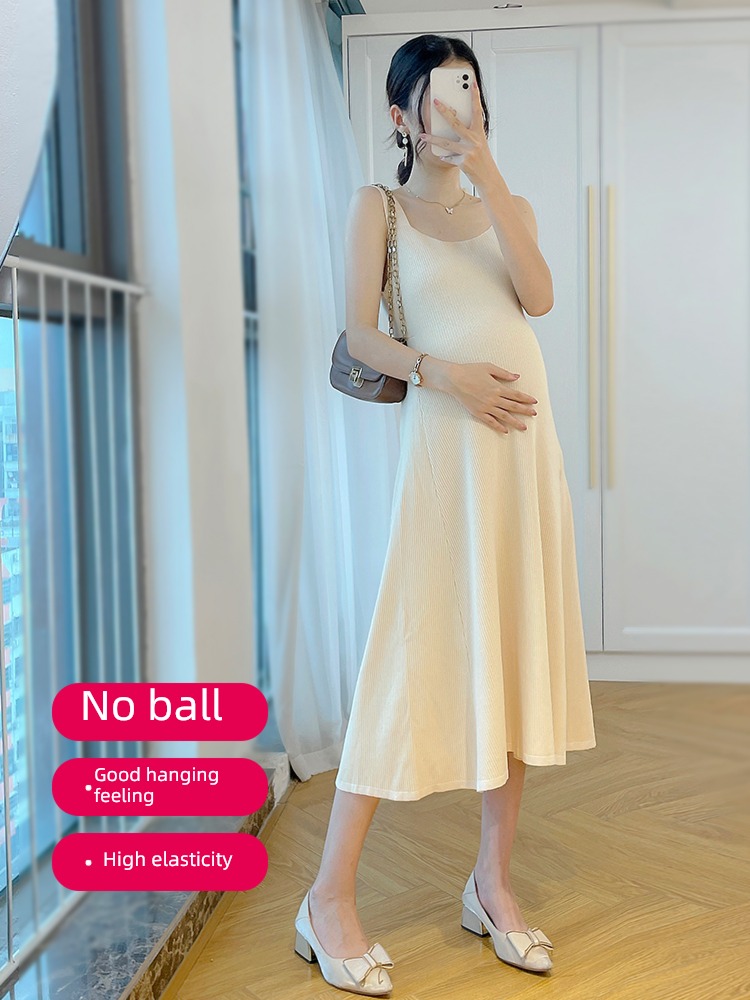 Show thin High waist A word have more cash than can be accounted for Over the knee Vest skirt pregnant woman