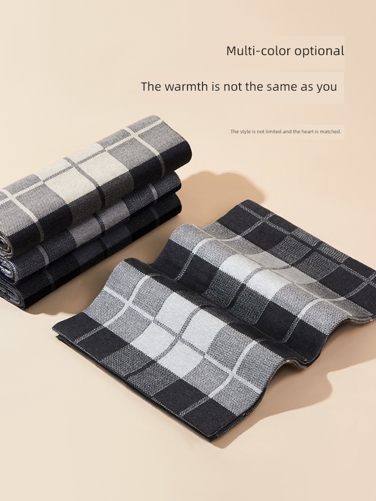 male winter wool thickening lovers Versatile gift scarf