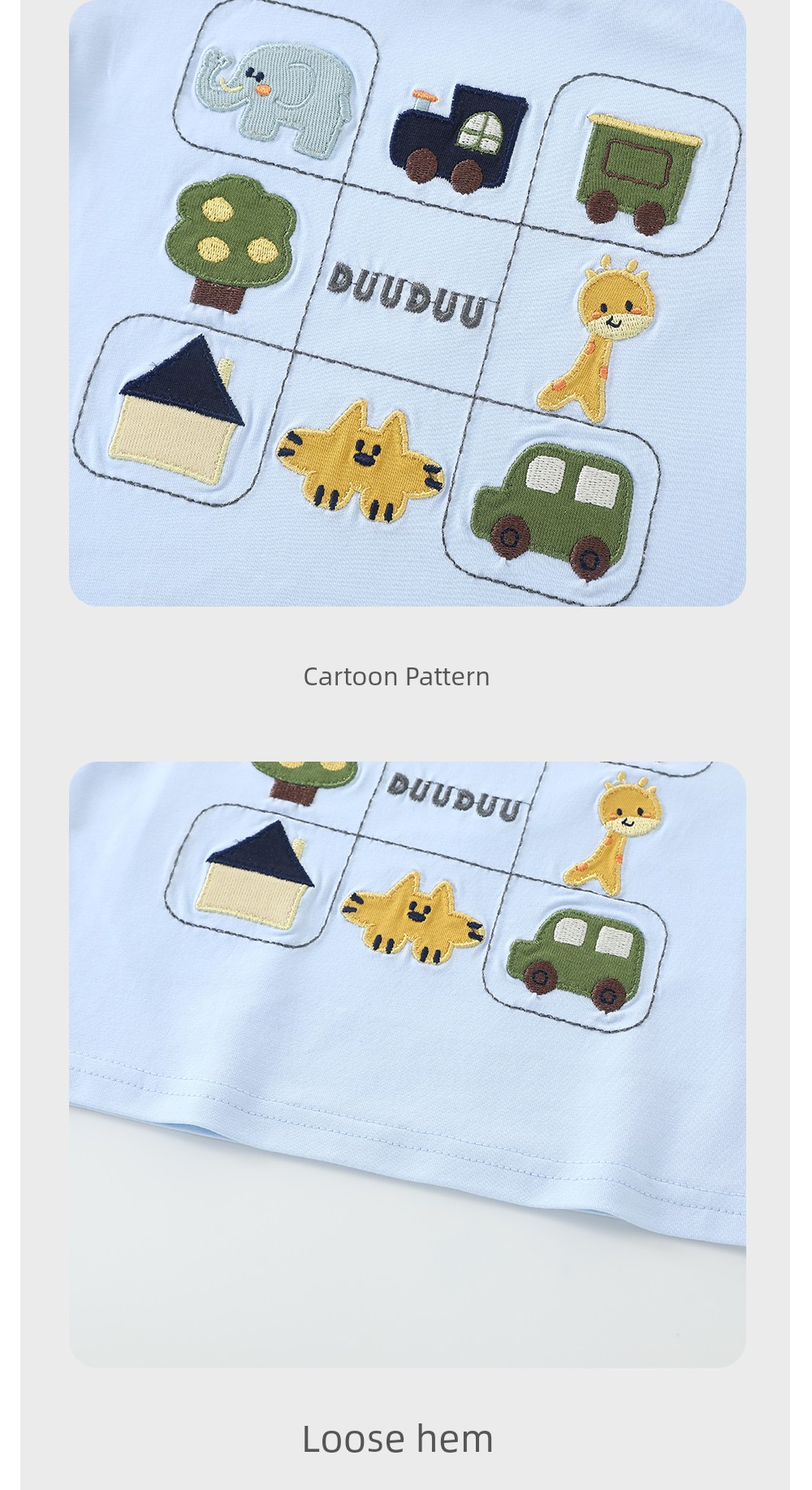 Duuduu Baby Short-Sleeved T-Shirt Summer Clothing Boys Cartoon Half-Sleeved Top Summer Baby Thin Casual Outing Wear — 14