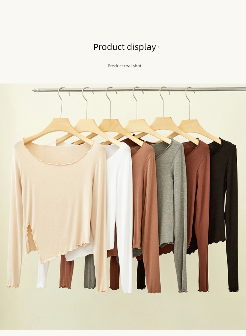 modal  easy Long sleeve Fork jacket Undershirt