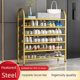 Shoe rack household door simple indoor iron shoe storage internet celebrity multi-layer metal entry shoe rack small narrow shoe cabinet
