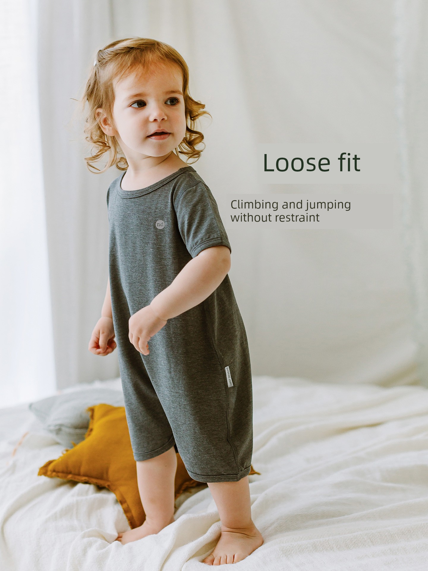 Nest Designs Monk Baby Rompers Short Sleeve — 3