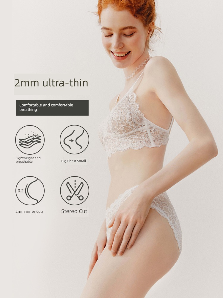 Beautiful back Big chest shows small Wireless  suit sexy Underwear