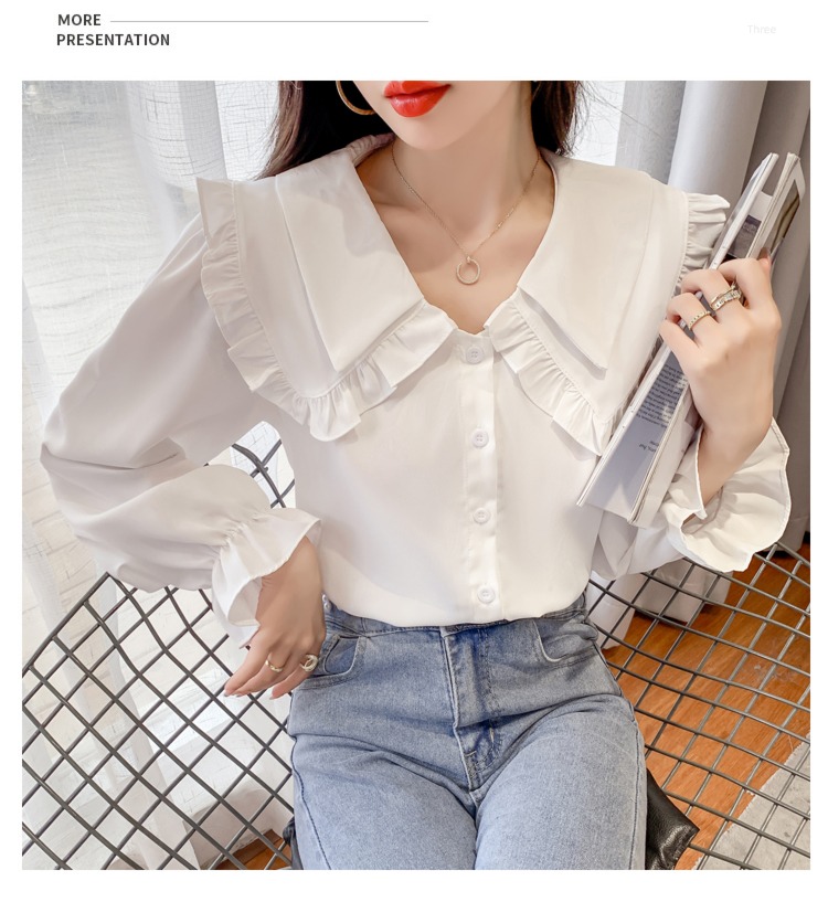 Early autumn jacket gules French summer wear Chiffon shirt