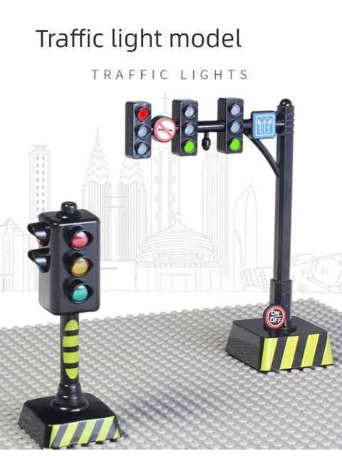 仿真红绿灯玩具交通信号灯模型道路标志牌幼儿园儿童教具仿真包邮