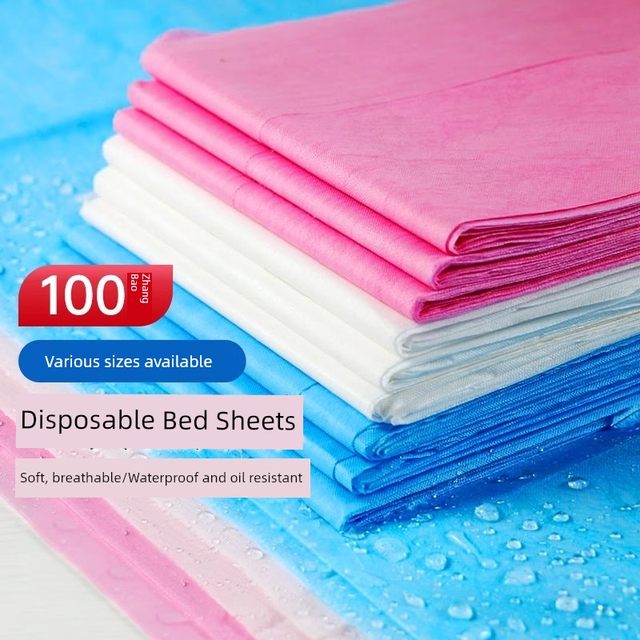 Disposable sheets and beauty salon massage mattress waterproof and oil-proof with holes thickened and dirty-separating non-woven fabric