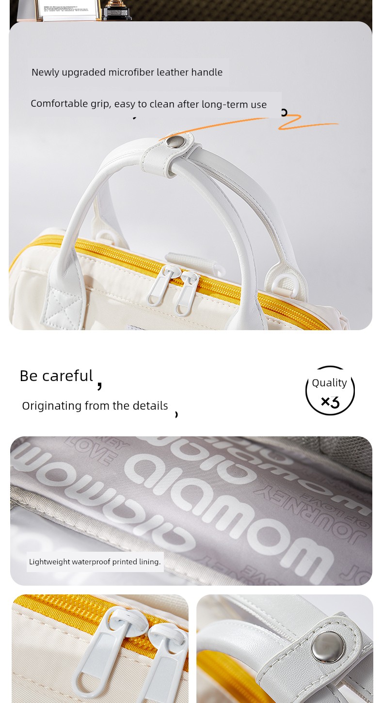 Alamom Mommy Bag Single/Double Shoulder Handbag Large Capacity Lightweight Mother and Baby Outing Stroller Small Hanging Bag — 9