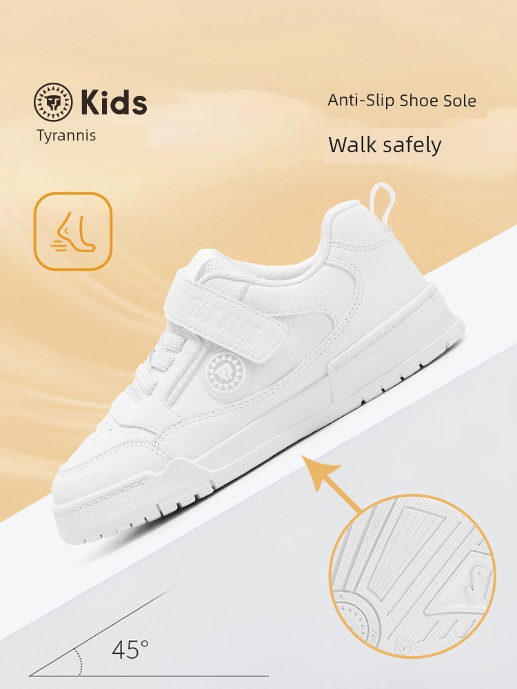 Tyrannis Children's Shoes Autumn Style Kids' Sneakers for Older Children, Campus White Shoes for Boys and Girls, Casual Sports Shoes — 2