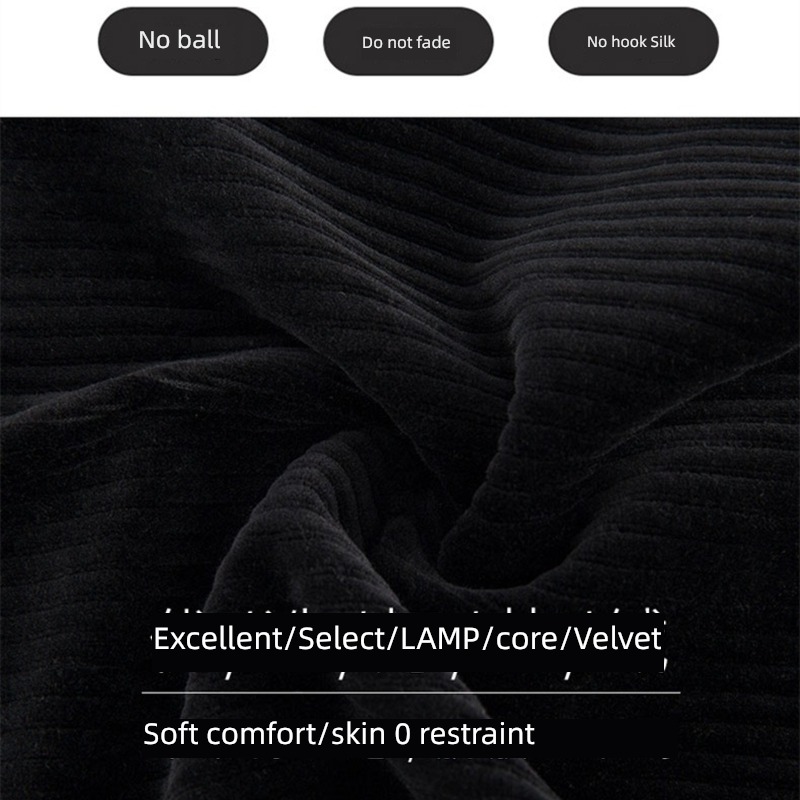 High waist Sagging sensation leisure time Plush chenille  Wide leg pants