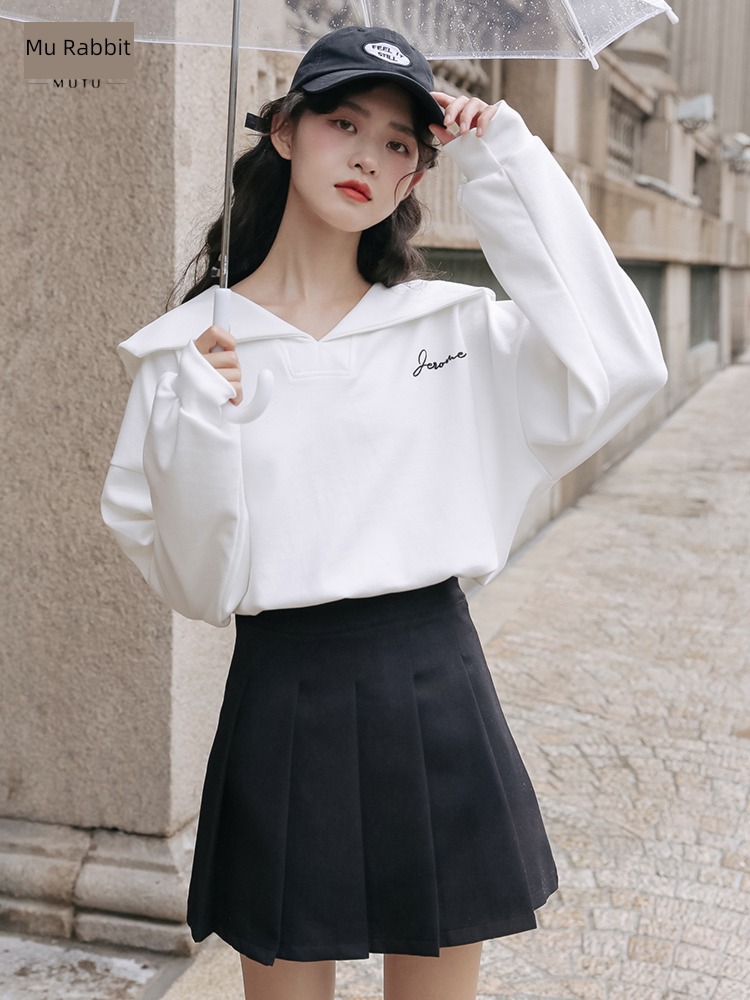 jk Academic atmosphere Pleat Korean version little chap Miniskirt