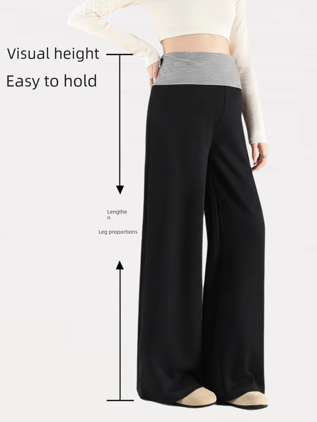 Jq Jingqi Maternity Pants for Autumn and Winter, New Style Lyocell Wide-Leg Pants, Non-Tightening Long Pants for Pregnant Women — 4