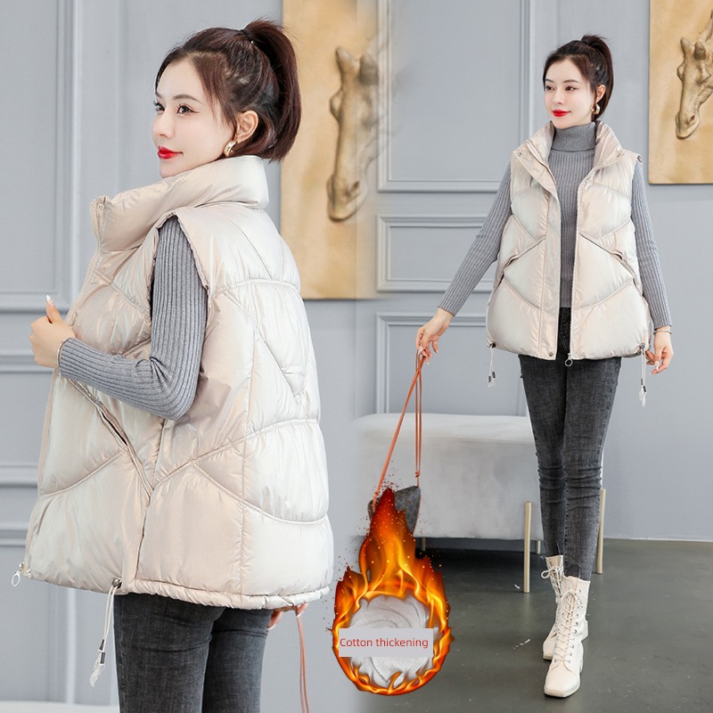 Autumn and winter easy ma'am Wear out waistcoat vest cotton-padded jacket