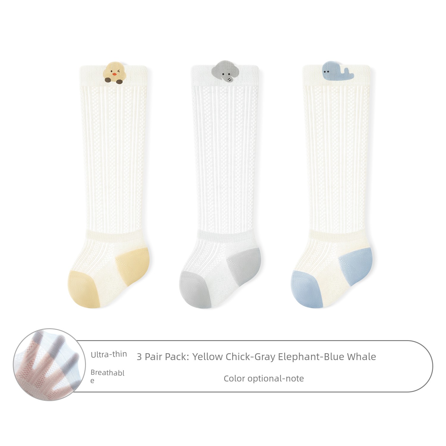 Newborn Baby Anti-Mosquito Socks Summer Thin Baby Mesh Breathable Tube Socks 0 to 3 Months Old Class A Not Tight Legs — 8
