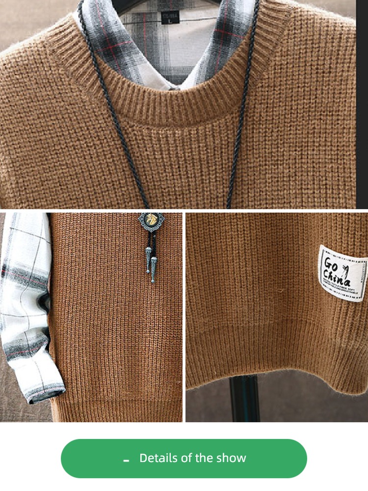 Autumn and winter knitting vest Academic atmosphere sweater Vest