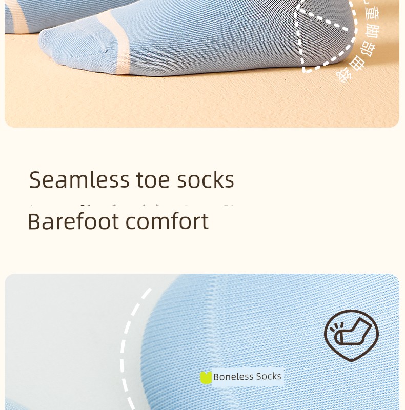 [100% Cotton] Children's Socks Autumn Boys' Pure Cotton High-Tube Socks Boys' Autumn and Winter Full Cotton Long-Tube Baby Socks — 19