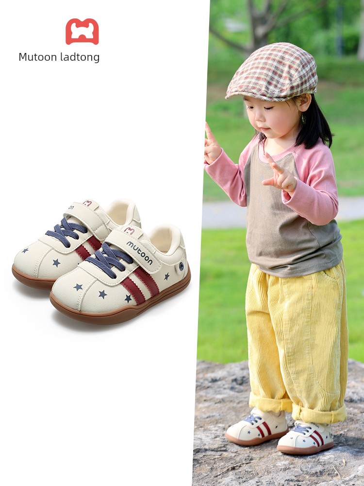 Toddler Shoes with Soft Soles, Autumn and Winter Retro Floral Walking Shoes for Little Girls, Functional Shoes for Boys