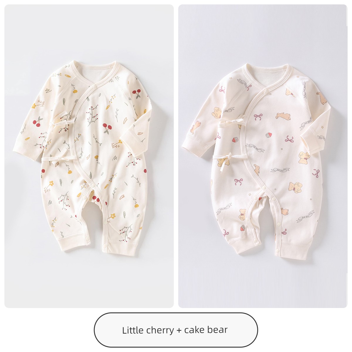 Jq Jingqi Baby Romper Autumn Pure Cotton Newborn Clothes Butterfly Jumpsuit Home Monk-Style Outfit — 4