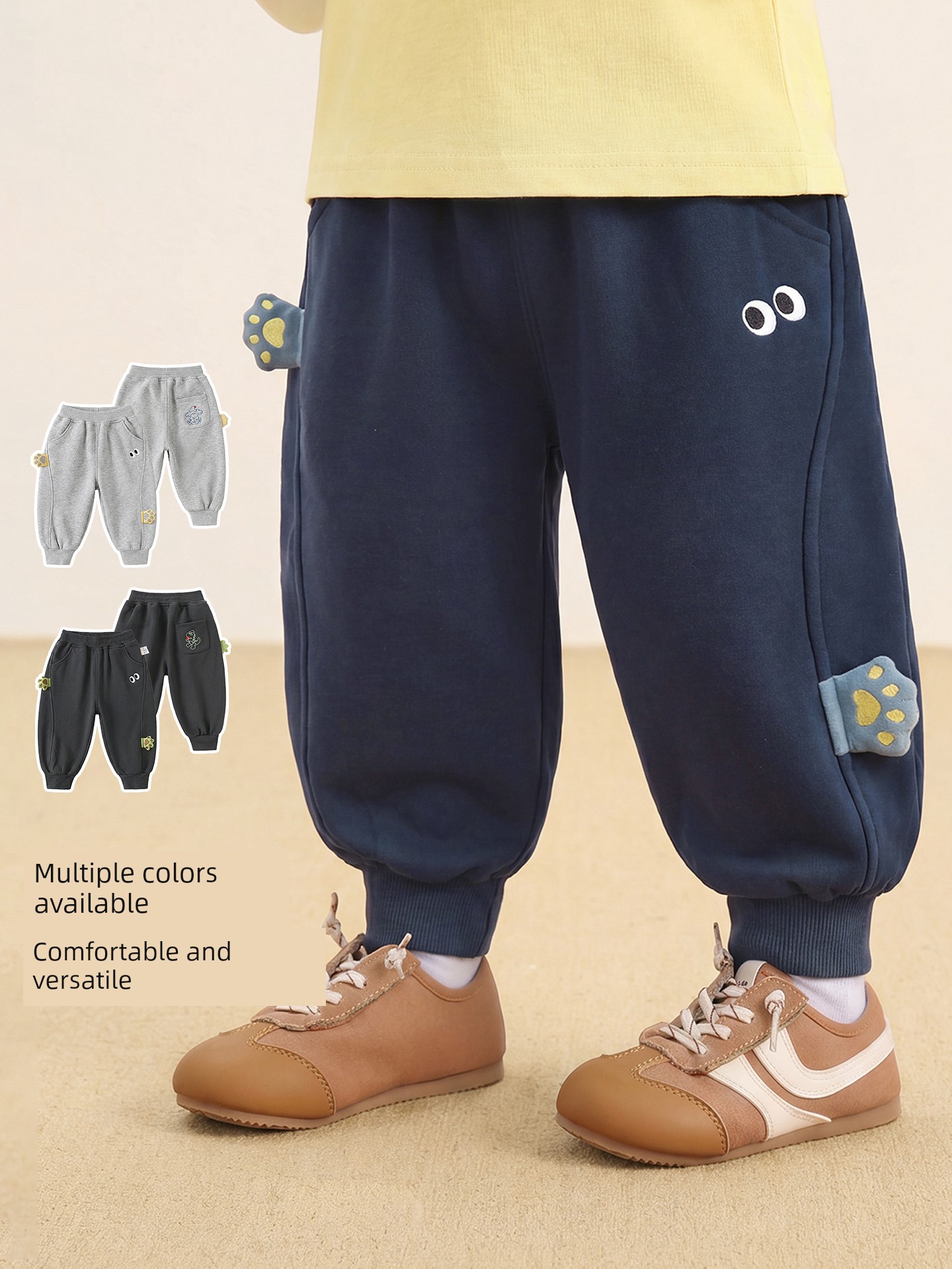 Kaka Panda Boys' Pants Autumn Outfit Children's Spring and Autumn Cartoon Casual Sweatpants Baby Girls New Style Long Pants — 2