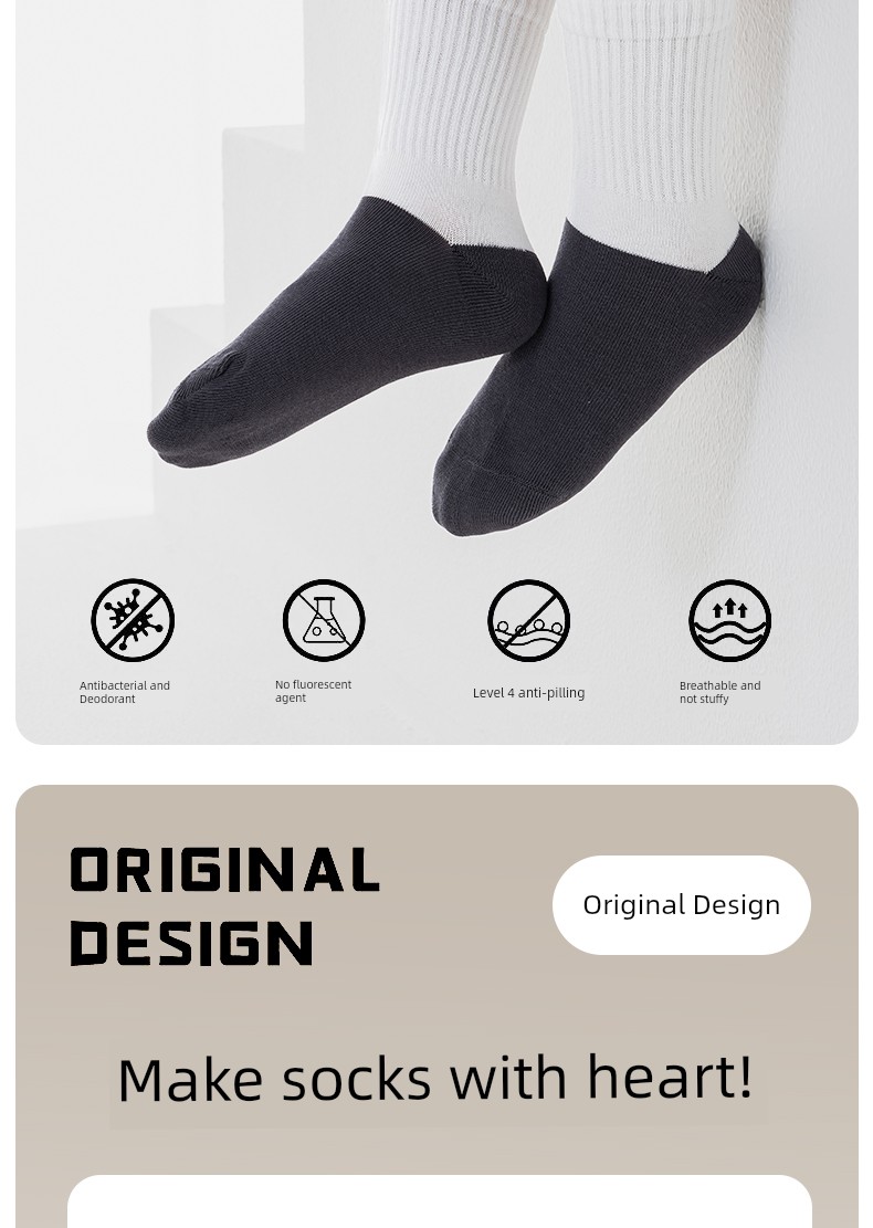 Boys' Student Socks, Pure Cotton, Spring and Autumn Style, Anti-Odor, Sweat-Absorbent, 100% Cotton, Baby White Socks, Teenagers, Girls, Children — 3