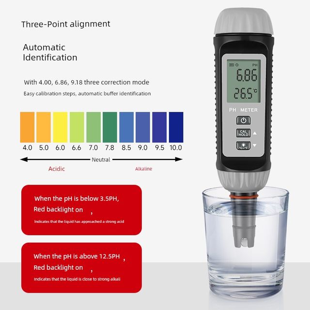 Yuanhengtong YHT612 pen PH meter high-precision fish and shrimp pond aquatic acidity meter drinking water quality ph detector