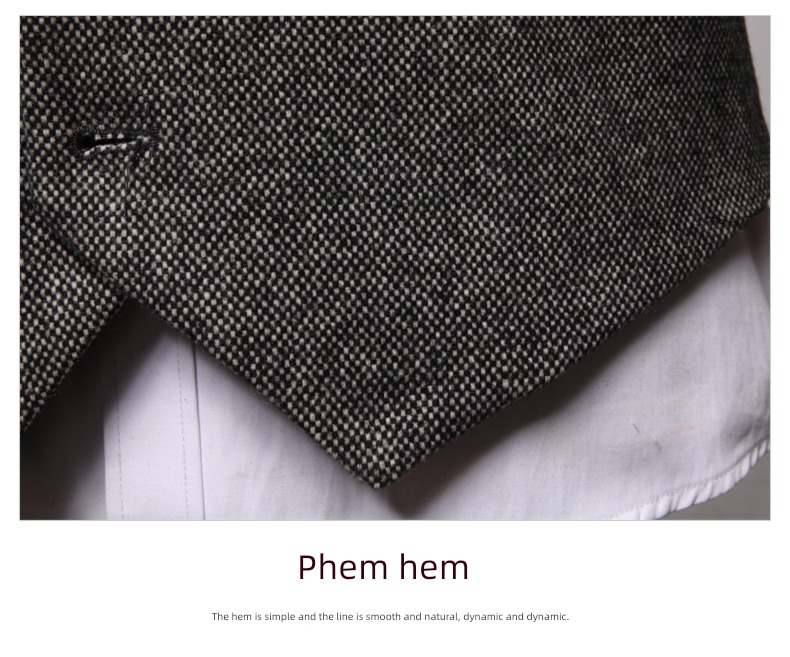 Autumn and winter Wool Inner lap handsome man 's suit Vest