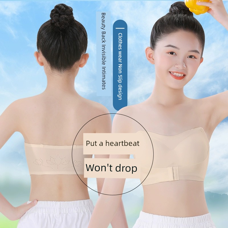 Girl Beautiful Back Invisible Youth Strapless Non Slip Chest Wrap