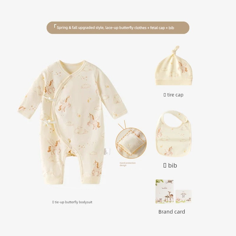 【Pregnant Mom Gift 2.0 - New Customers Starting at 39.9】Happy Bear Newborn Romper Baby Jumpsuit Gift Box Set — 4