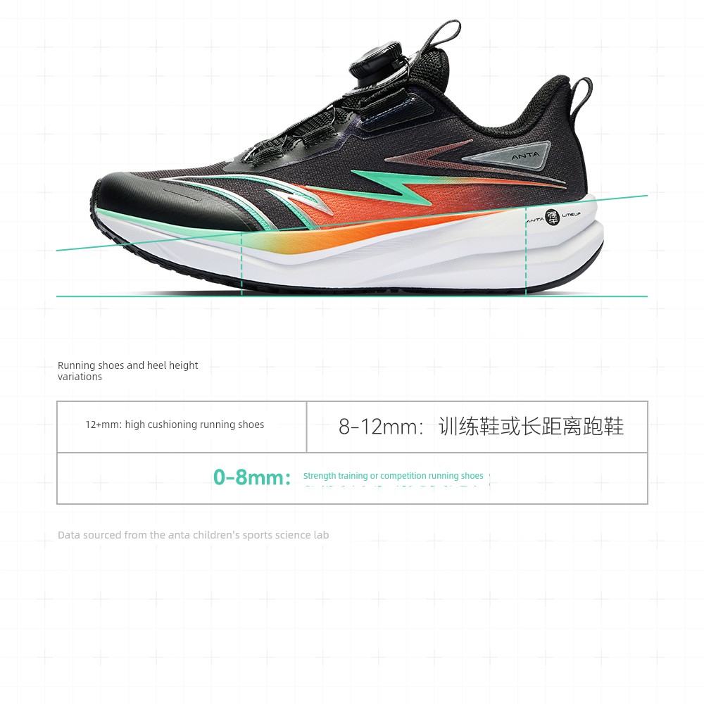 Anta Kids Boys' Running Shoes 2026 Autumn New Model Professional Breathable Sports Shoes for Boys — 13