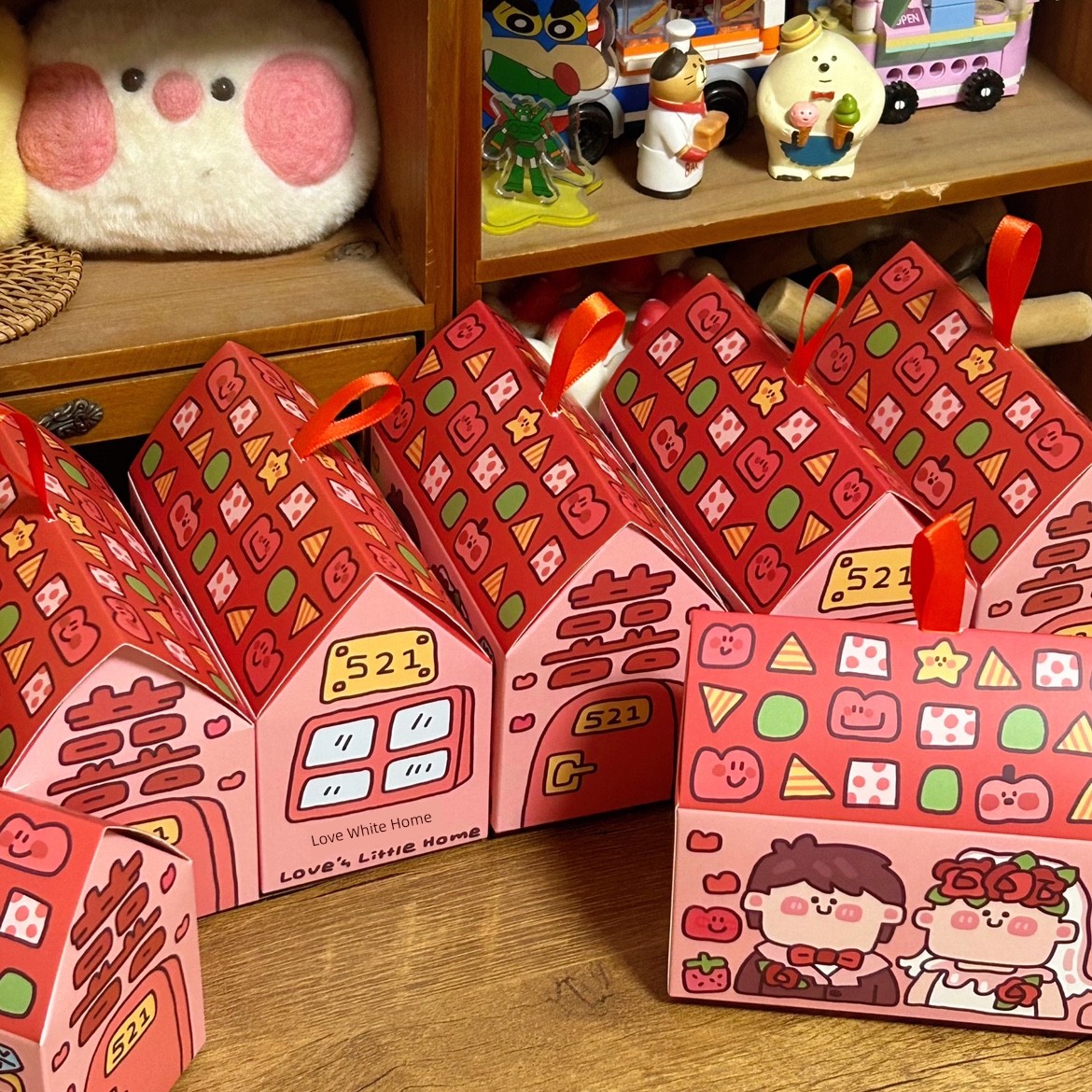 Jingchuandun Original Wedding Wedding Candies Box Packing Box with Hand Gift Wedding Candy Bag Box Wedding Preparation Texture Thick Small Room