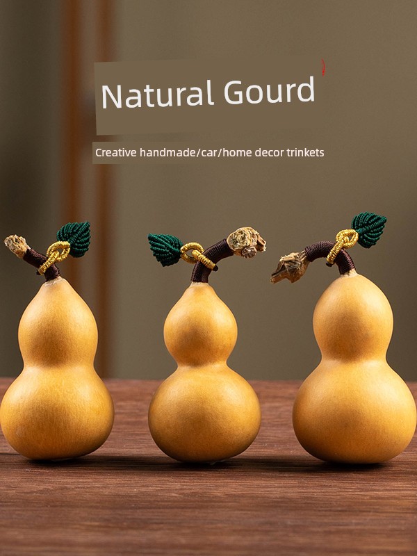 Small Decorative Gourd with Dragon Head for Hand-Twirling and Playing, a Natural Premium Ornament for Car and Home Decor