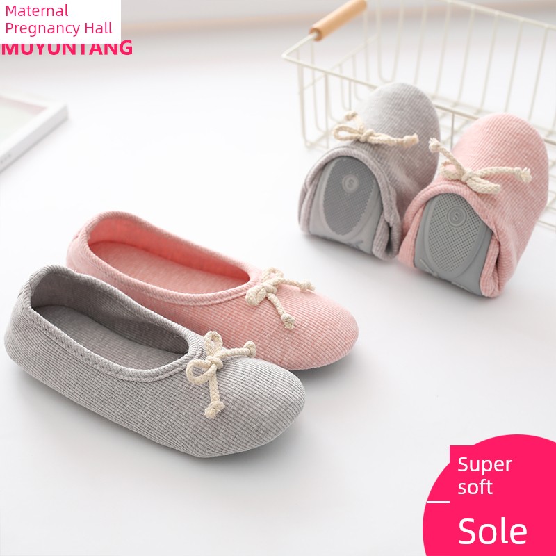 Autumn and Winter Indoor Pure Cotton Maternity Confinement Shoes