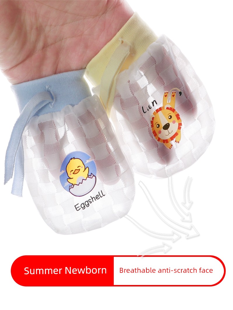 Breathable Biteable Newborn Anti-Scratch Handy Gadget Gloves