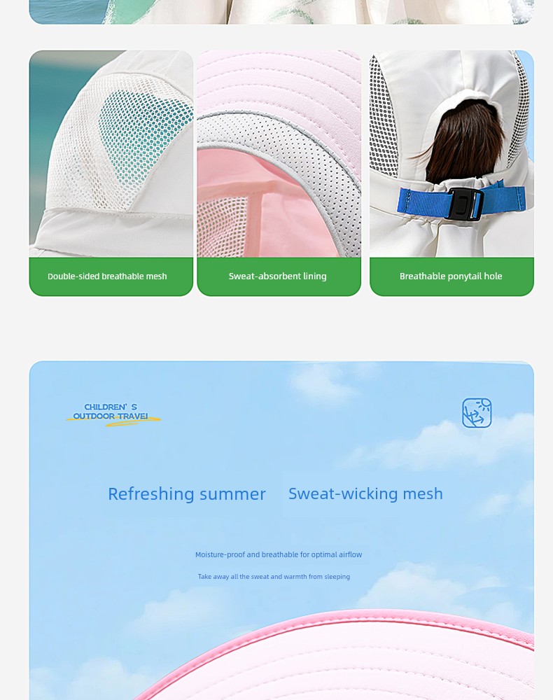 Children's Sun Protection Hat, Baby Sun Hat, Summer Thin Style, Girls' and Boys' Sun Hat, Boys' and Girls' Bucket Hat — 10