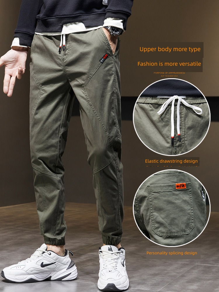 pure cotton easy Toe binding tooling Versatile Spring and Autumn trousers