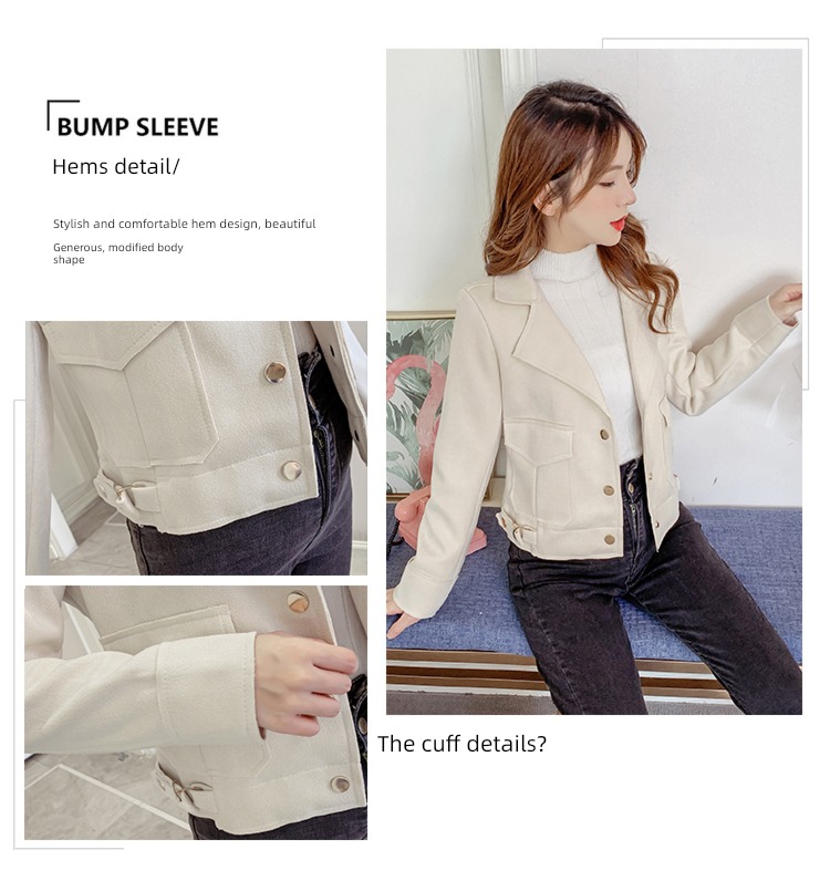 fashion Spring and Autumn Deer skin leisure time have cash less than that is registered in the accounts Blazer