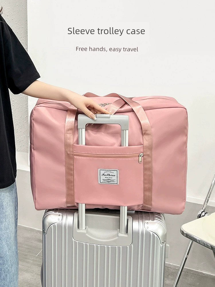 旅行包女大容量短途輕便超大拉杆手提出差便攜待産收納包行李袋子