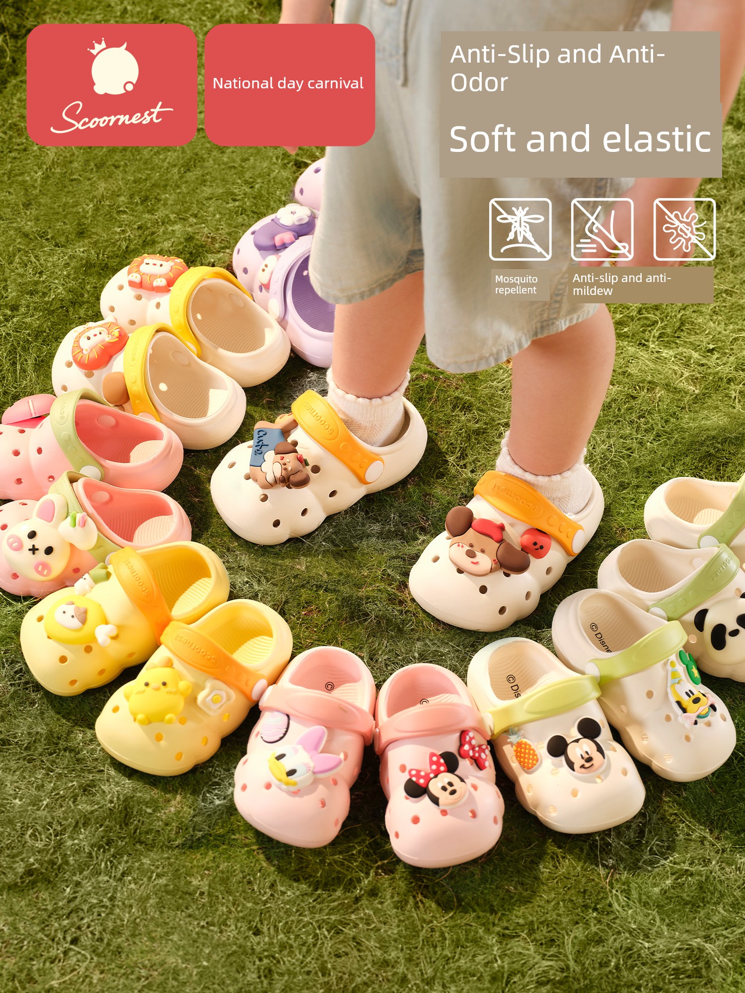 Kechao Children's Baby Clogs for Boys and Girls, Summer Closed-Toe Sandals, Indoor Bath Slippers, Non-Slip for Infants and Toddlers