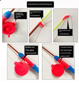 Weifang Mini Cartoon Kids Fishing Rod Miniature Triangle Plastic Piece Small Kite Factory Direct Breeze Easy to Fly