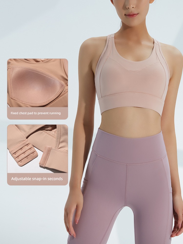 run Vest style yoga Bodybuilding bra fixed Brassiere