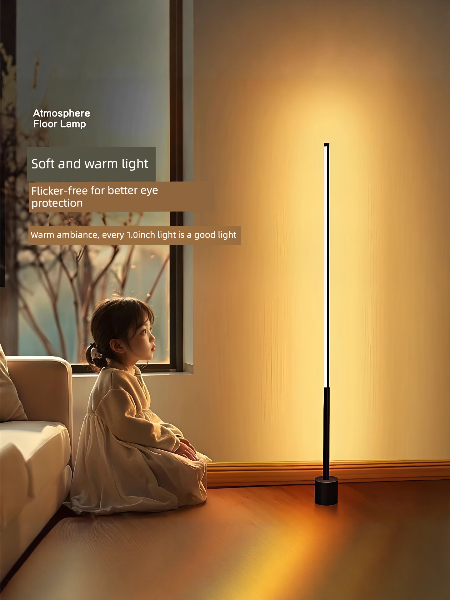 Atmospheric Floor Lamp, Living Room Soft Light Eye-Protection Night Light, Smart Voice-Controlled Lamp, Bedroom Bedside Lamp, Reading Desk Lamp