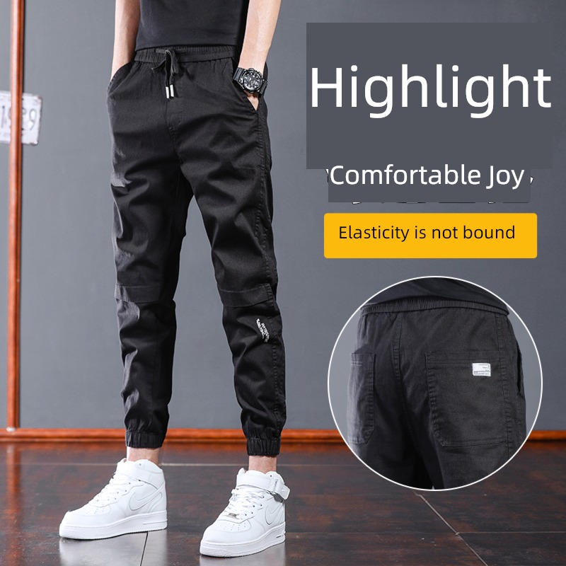 Autumn and winter easy Toe binding tooling Plush thickening Men's trousers