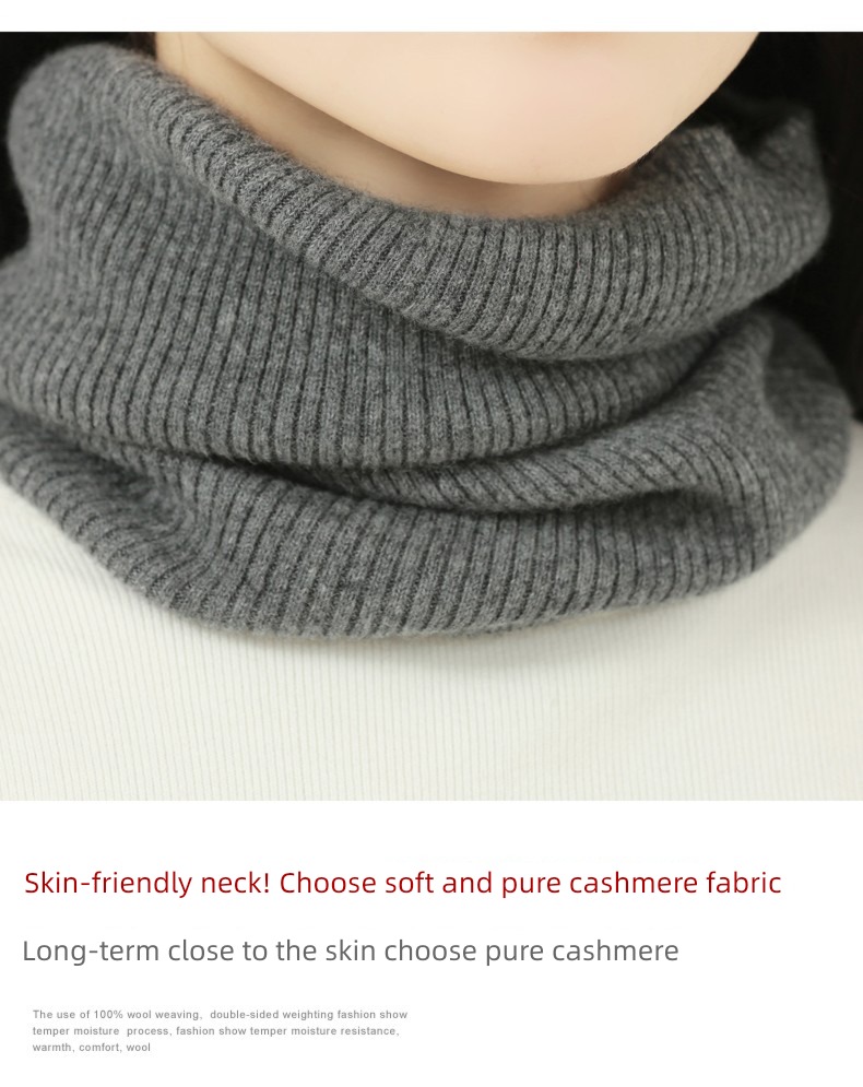 Pure cashmere winter thickening Versatile Cervical spine protection scarf