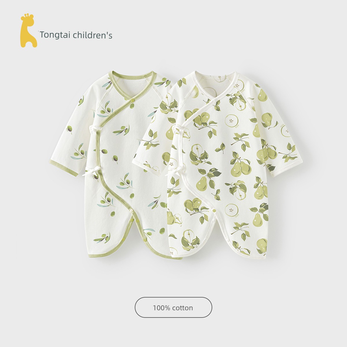 Tongtai Spring and Autumn Pure Cotton 0-June Baby Jumpsuit — 4