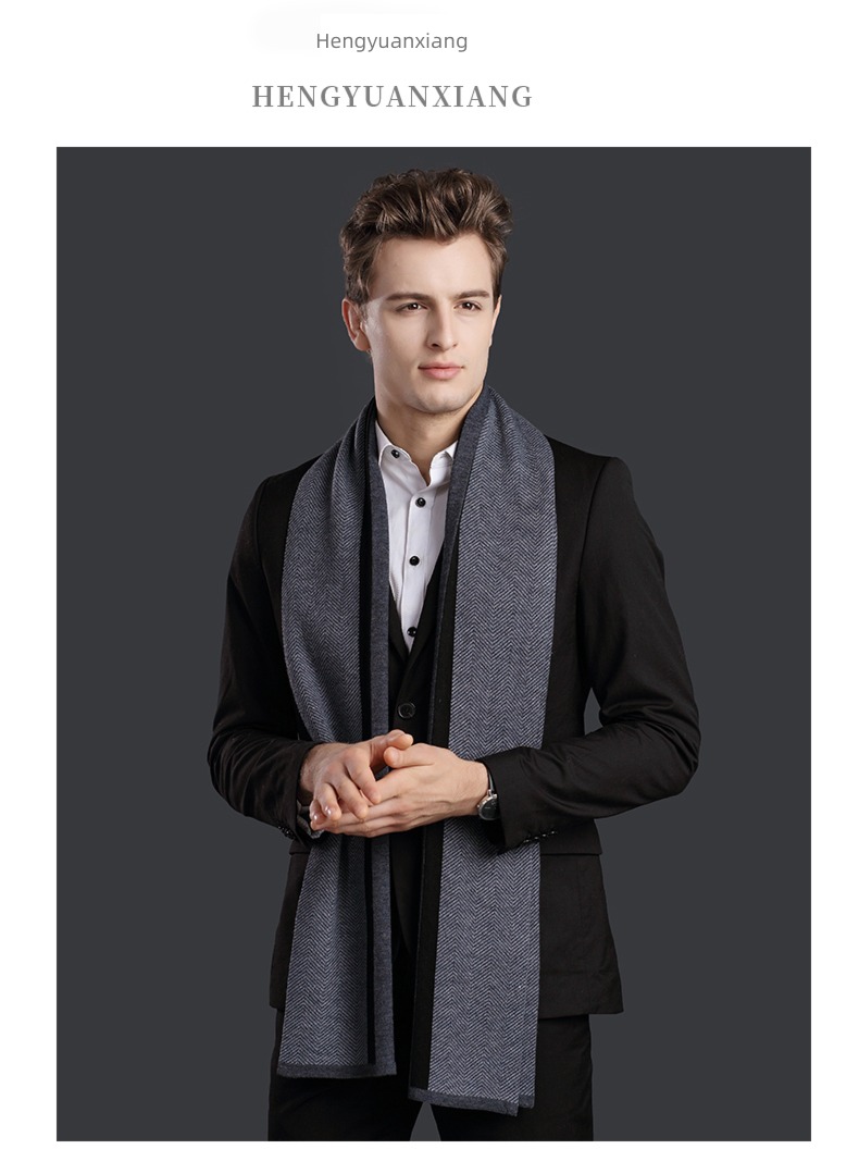hyz  wool man Autumn and winter business affairs scarf