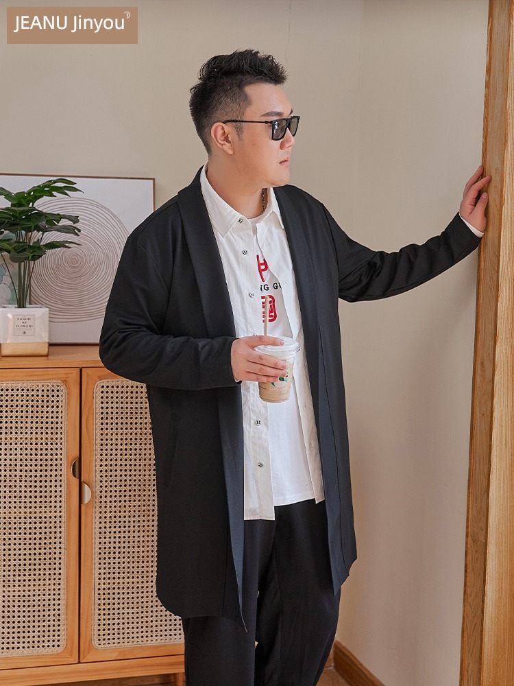 Jinyou Autumn and winter Medium and long term business affairs Cardigan Windbreaker loose coat