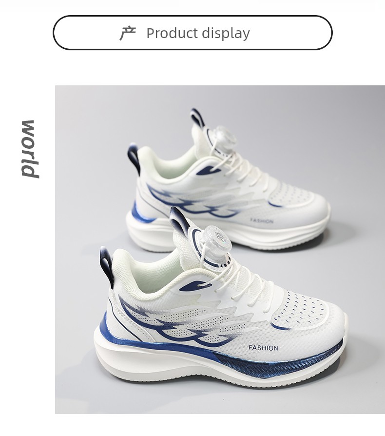 Children's Shoes, Boys' Autum Sports Shoes, Breathable Soft-Soled Light Running Shoes, 2026 New Model, Medium and Large Kidsren's Mesh Kidsren's White — 17