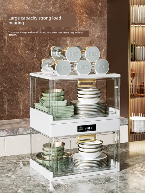 Kitchen dishes storage rack household small disinfection cupboards, tableware storage box, simple bowl rack
